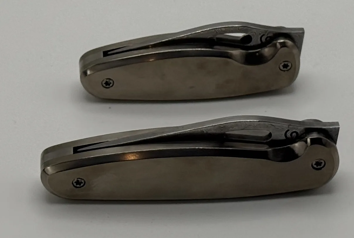 Handgefertigtes Damast-Taschenmesser – VG-Messer