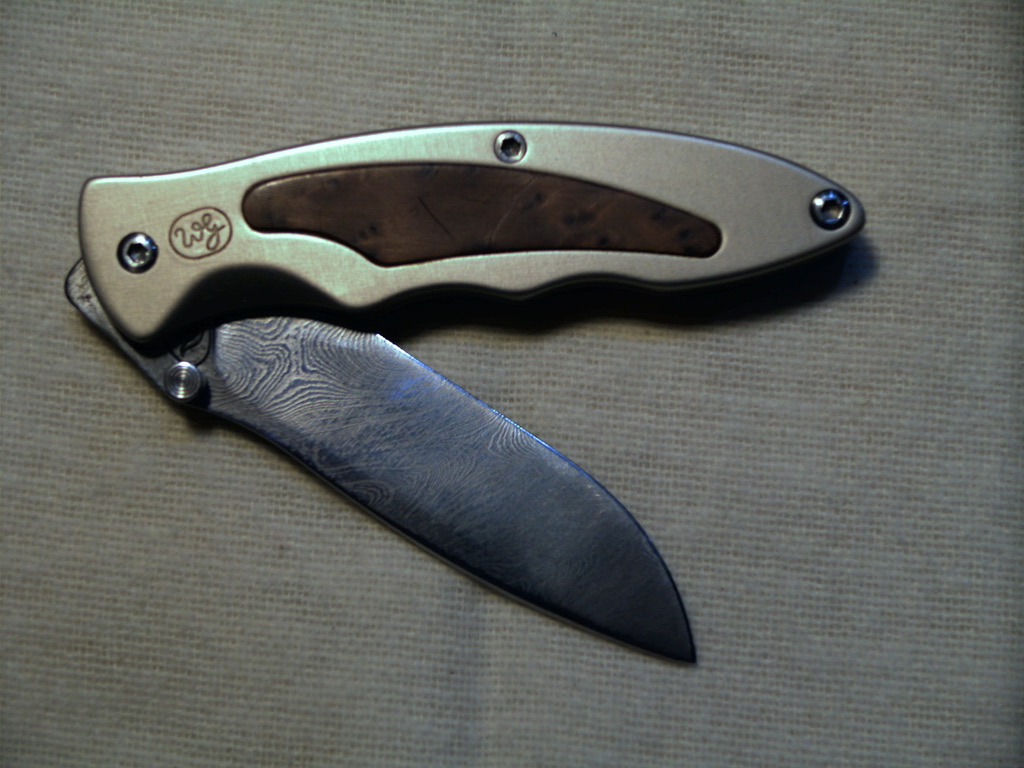 Damast-Taschenmesser Wolfram Garre Einzelanfertigung